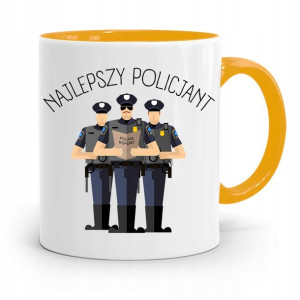 Kubek Żólty Dla Najlepszego Policjanta Policjantki