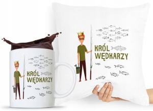 Zestaw Poduszka + Kubek Wędkarza Rybaka Prezent