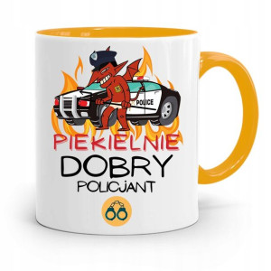Kubek Żólty Dla Piekielnie Dobrego Policjanta