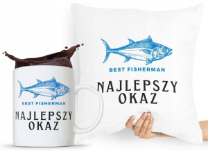 Zestaw Poduszka + Kubek Wędkarza Rybaka Prezent