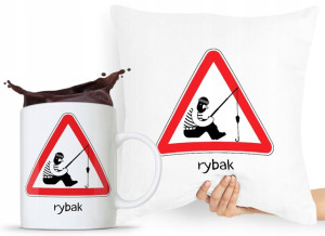 Zestaw Poduszka + Kubek Wędkarza Rybaka Prezent