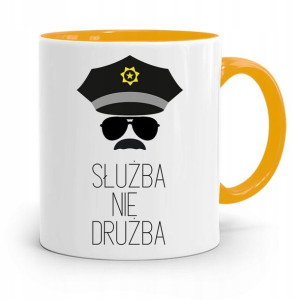 Kubek Żólty Dla Policjanta Policjantki Służba