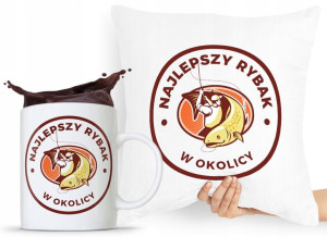 Zestaw Poduszka + Kubek Wędkarza Rybaka Prezent