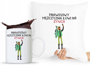 Zestaw Poduszka + Kubek Wędkarza Rybaka Prezent