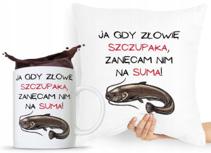 Zestaw Poduszka + Kubek Wędkarza Rybaka Prezent