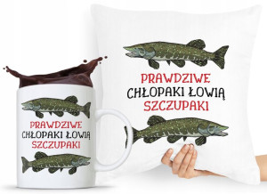 Zestaw Poduszka + Kubek Wędkarza Rybaka Prezent