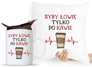 Zestaw Poduszka + Kubek Wędkarza Rybaka Prezent