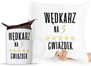 Zestaw Poduszka + Kubek Wędkarza Rybaka Prezent