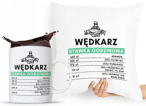 Zestaw Poduszka + Kubek Wędkarza Rybaka Prezent