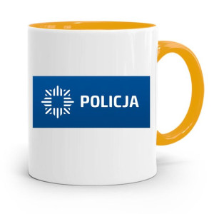 Kubek Żólty Prezent Dla Policjanta Policjantki