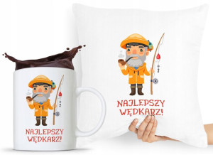 Zestaw Poduszka + Kubek Wędkarza Rybaka Prezent