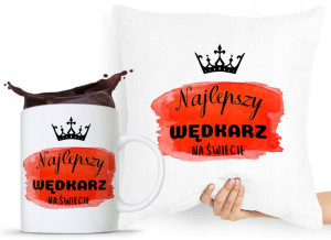 Zestaw Poduszka + Kubek Wędkarza Rybaka Prezent