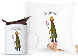 Zestaw Poduszka + Kubek Wędkarza Rybaka Prezent