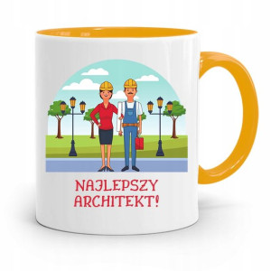 Kubek Żółty Architekta Najlepszy Architekt Prezent