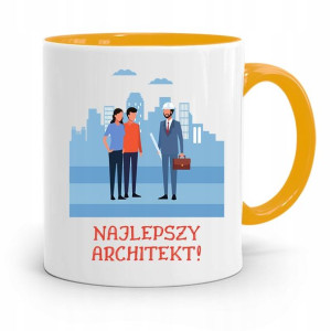 Kubek Żółty Architekta Najlepszy Architekt Prezent