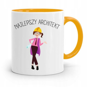 Kubek Żółty Architekta Najlepszy Architekt Prezent