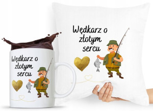 Zestaw Poduszka + Kubek Wędkarza Rybaka Prezent