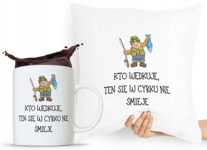 Zestaw Poduszka + Kubek Wędkarza Rybaka Prezent