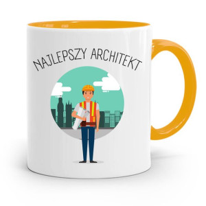 Kubek Żółty Architekta Najlepszy Architekt Prezent