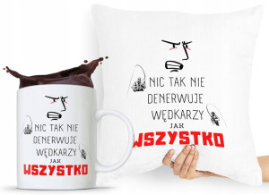 Zestaw Poduszka + Kubek Wędkarza Rybaka Prezent