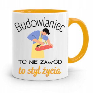 Kubek Żółty Budowlańca Majstra Fachowca Prezent