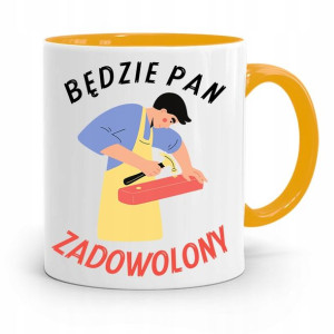 Kubek Żółty Budowlańca Majstra Fachowca Prezent