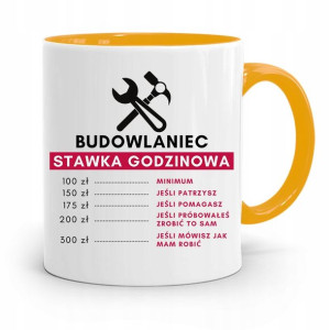 Kubek Żółty Budowlańca Majstra Fachowca Prezent