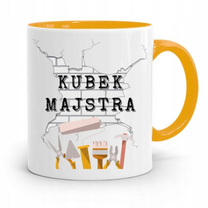 Kubek Żółty Budowlańca Majstra Fachowca Prezent