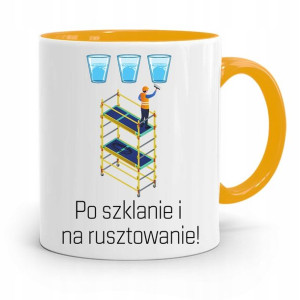 Kubek Żółty Budowlańca Majstra Fachowca Prezent