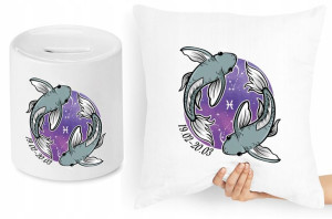 Zestaw Poduszka + Skarbonka Znaki Zodiaku Prezent