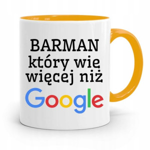 Kubek Żółty Dla Barmana Barman Który Wie Więcej