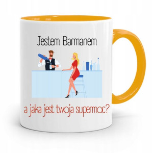 Kubek Żółty Dla Barmana Jestem Barmanem Prezent