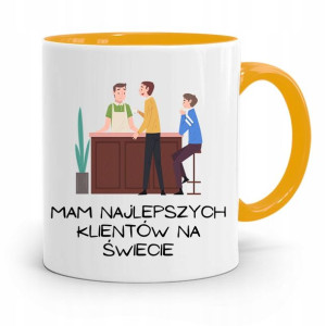 Kubek Żółty Dla Barmana Mam Najlepszych Klientów