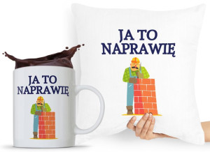 Zestaw Poduszka Kubek Budowlańca Majstra Fachowca
