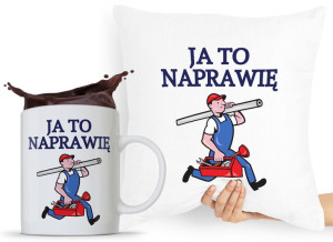 Zestaw Poduszka Kubek Budowlańca Majstra Fachowca