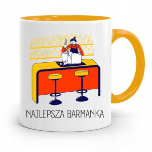 Kubek Żółty Dla Barmana Najlepsza Barmanka Prezent