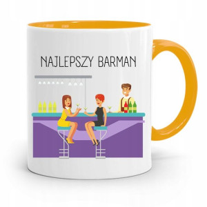 Kubek Żółty Dla Barmana Najlepszy Barman Prezent
