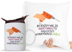 Zestaw Poduszka Kubek Budowlańca Majstra Fachowca