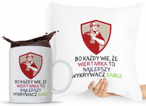 Zestaw Poduszka Kubek Budowlańca Majstra Fachowca