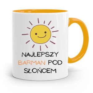 Kubek Żółty Dla Barmana Najlepszy Pod Słońcem