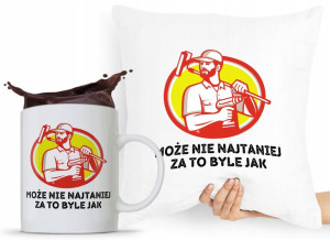 Zestaw Poduszka Kubek Budowlańca Majstra Fachowca
