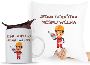 Zestaw Poduszka Kubek Budowlańca Majstra Fachowca