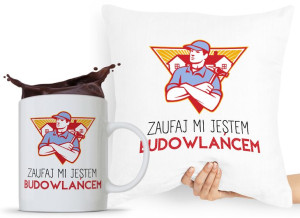Zestaw Poduszka Kubek Budowlańca Majstra Fachowca
