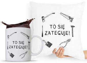 Zestaw Poduszka Kubek Budowlańca Majstra Fachowca