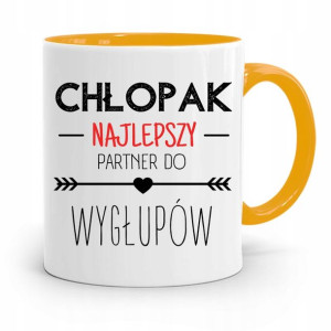 Kubek Żółty Dla Chłopaka Najlepszego Partnera