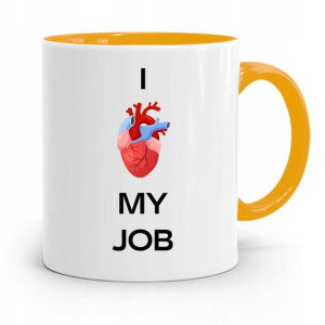 Kubek Żółty Dla Doktora I Love My Job Prezent