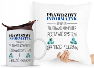 Zestaw Poduszka Kubek Dla Technika Informatyka