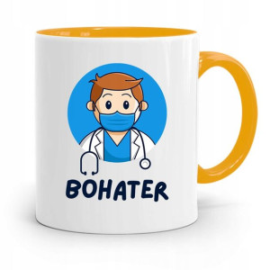 Kubek Żółty Dla Doktora Lekarz Bohater Prezent