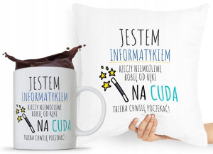 Zestaw Poduszka Kubek Dla Technika Informatyka