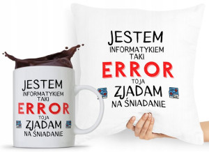 Zestaw Poduszka Kubek Dla Technika Informatyka